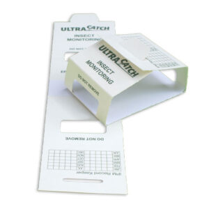 Trampa pegajosa de cartón para la captura de insectos.